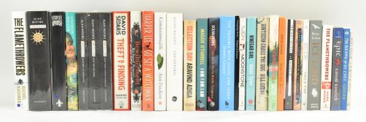 SIGNED MODERN FIRST EDITIONS. COLLECTION OF MANY SIGNED & UNSIGNED FIRST EDITION FICTION TITLES