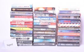 SIGNED MODERN FIRST EDITIONS. LARGE COLLECTION OF THRILLERS & SPY NOVELS