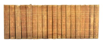 DICKENS, CHARLES. 1850-1859 HOUSEHOLD WORDS, A WEEKLY JOURNAL 19 VOLS IN HALF CALF