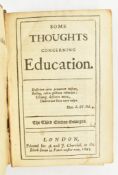 LOCKE, JOHN. 1695 SOME THOUGHTS CONCERNING EDUCATION THIRD EDITION