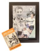 FOOTBALL - JIMMY GREAVES - SIGNED FOOTBALL MONTAGE DISPLAY & BOOK