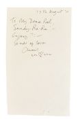 CHRISTINE MCVIE (1943-2022) - FLEETWOOD MAC - SIGNED LETTER