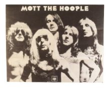 MOTT THE HOOPLE - FULL BAND SIGNED CBS RECORD FLYER