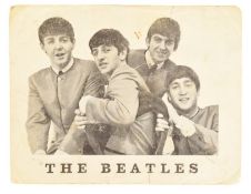 THE BEATLES - FAN CLUB POSTCARD WITH AUTOGRAPHS