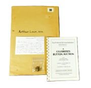 DAD'S ARMY - ARTHUR LOWE - ORIGINAL WARTIME UNIFORM BUTTON