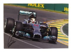 FORMULA ONE - LEWIS HAMILTON - AUTOGRAPHED 8X12