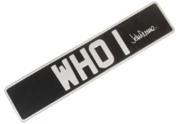 DOCTOR WHO (TV SERIES) - JOHN LEVENE SIGNED NUMBER PLATE