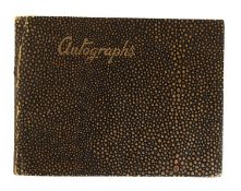 1950S AUTOGRAPH ALBUM - CHARLIE CHAPLIN, ERROL FLYNN, ELIZABETH TAYLOR & MORE