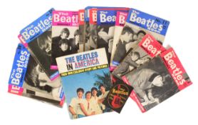 THE BEATLES - COLLECTION OF BEATLES MONTHLY MAGAZINES & CLOTH PATCH