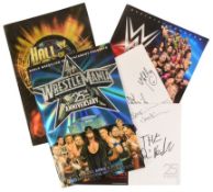 WRESTLING - WRESTLEMANIA 25TH ANNIVERSARY SIGNED BROCHURE