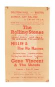 THE ROLLING STONES - BRISTOL COLSTON HALL - ORIGINAL FLYER / HANDBILL