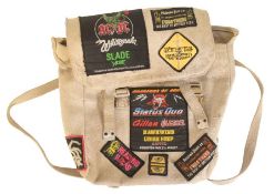 MUSIC INTEREST - 1980S GIG BAG WITH ORIGINAL PATCHES