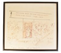 BILL TIDY (BRITISH B.1933) - ORIGINAL CARTOON 'RUN STUPID... IT'S A TRAP!'