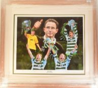 FOOTBALL - THE TREBLE 2000-2001 - LIMITED EDITION SIGNED PRINT