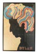 BOB DYLAN - MILTON GLASER - ORIGINAL PROMO POSTER