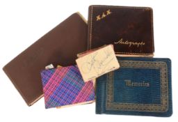 AUTOGRAPHS - COLLECTION OF FIVE AUTOGRAPH ALBUMS C1940S TO 1960S
