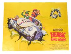 HERBIE RIDES AGAIN (1974) - ORIGINAL BRITISH QUAD MOVIE POSTER