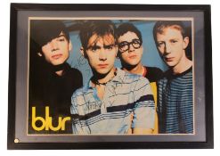 BLUR (BAND) - AUTOGRAPHED LARGE PROMOTIONAL POSTER