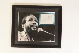 MARVIN GAYE (1939-1984) - AUTOGRAPH PRESENTATION DISPLAY