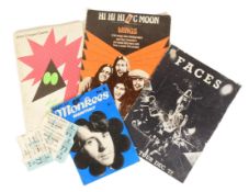 1970S MUSIC - PROGRAMMES & TICKET STUBS - BOWIE, THE FACES ETC