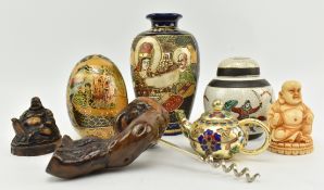 COLLECTION OF SIX CHINESE & JAPANESE CERAMIC CENTERPIECES