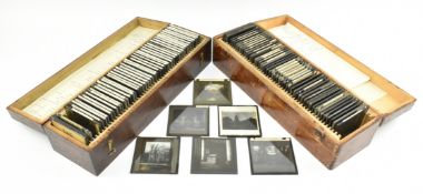 THREE BOXES OF ASSORTED MAGIC LANTERN SLIDES
