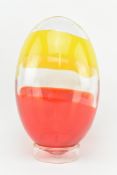 BJORN RONNQUIST FOR IKEA - VINTAGE MID CENTURY HAND BLOWN GLASS EGG FEATURE WITH STAND