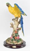 JULIANA COLLECTION - VINTAGE PAINTED RESIN SCULPTURE OF A PARROT
