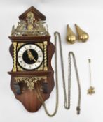 20TH CENTURY DUTCH ATLAS WALL CLOCK WITH CHIME