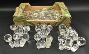 COLLECTION OF 19TH CENTURY VICTORIAN GLASS DECANTER BOTTLE STOPPERS