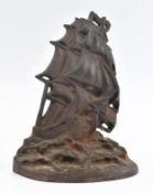 BRONMET - OLD IRONSIDES - 1927 CAST IRON SAILING SHIP DOOR STOP