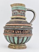 STYLE OF JOHANN EVANGELIST GLATZ - GERMAN CONTINENTAL 19TH CENTURY EWER JUG