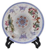 20TH CENTURY EGGSHELL PORCELAIN 'LOTUS & BUTTERFLIES' BOW 民国薄瓷莲花蝴蝶碗