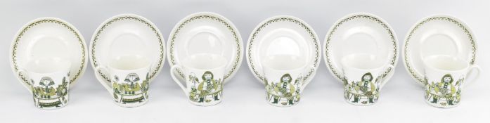 FIGGIO, NORWAY - MARKET PATTERN - VINTAGE MID CENTURY PART TEA SERVICE