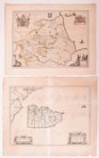 TWO MAPS OF THE UNITED KINGDOM, BEING ISLE OF ARRAN BY TIMOTHY PONT & DURHAM BY BLAEU