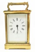 20TH CENTURY FRENCH BRASS CARRIAGE CLOCK