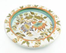 VINTAGE 1980S GOUDA HOLLAND KITTY POTTERY FLORAL DISH