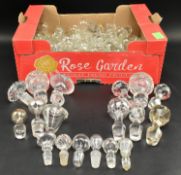 COLLECTION OF 19TH CENTURY VICTORIAN GLASS DECANTER BOTTLE STOPPERS