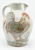 COLIN KELLAM (B. 1942) - VINTAGE STUDIO ART POTTERY STONEWARE COCKEREL JUG