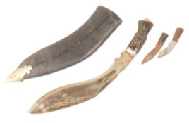 VINTAGE INDIAN MADE KUKRI KNIFE DAGGER
