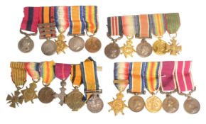 COLLECTION OF MINIATURE MEDAL GROUPS