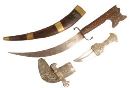 ALGERIAN FLYSSA SWORD & ARABIAN JAMBIYA DAGGER