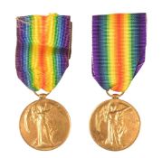 TWO FIRST WORLD WAR VICTORY MEDALS