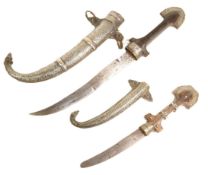 TWO MOROCCAN JAMBIYA DAGGERS