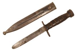 LATE SECOND WORLD WAR US M4 BAYONET WITH ALTERNATIVE SCABBARD