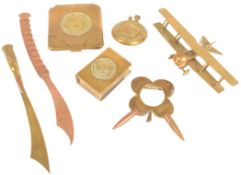COLLECTION OF WWI FIRST WORLD WAR TRENCH ART