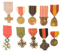 COLLECTION OF FRENCH AND BELGIUM WAR MEDALS