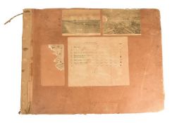 LONDON UNDERGROUND. EARLY 20TH CENTURY 1930S COLLECTION OF MAPS PASTED INTO ALBUM