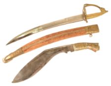 INDIAN WEDDING SWORD & KUKRI KNIFE