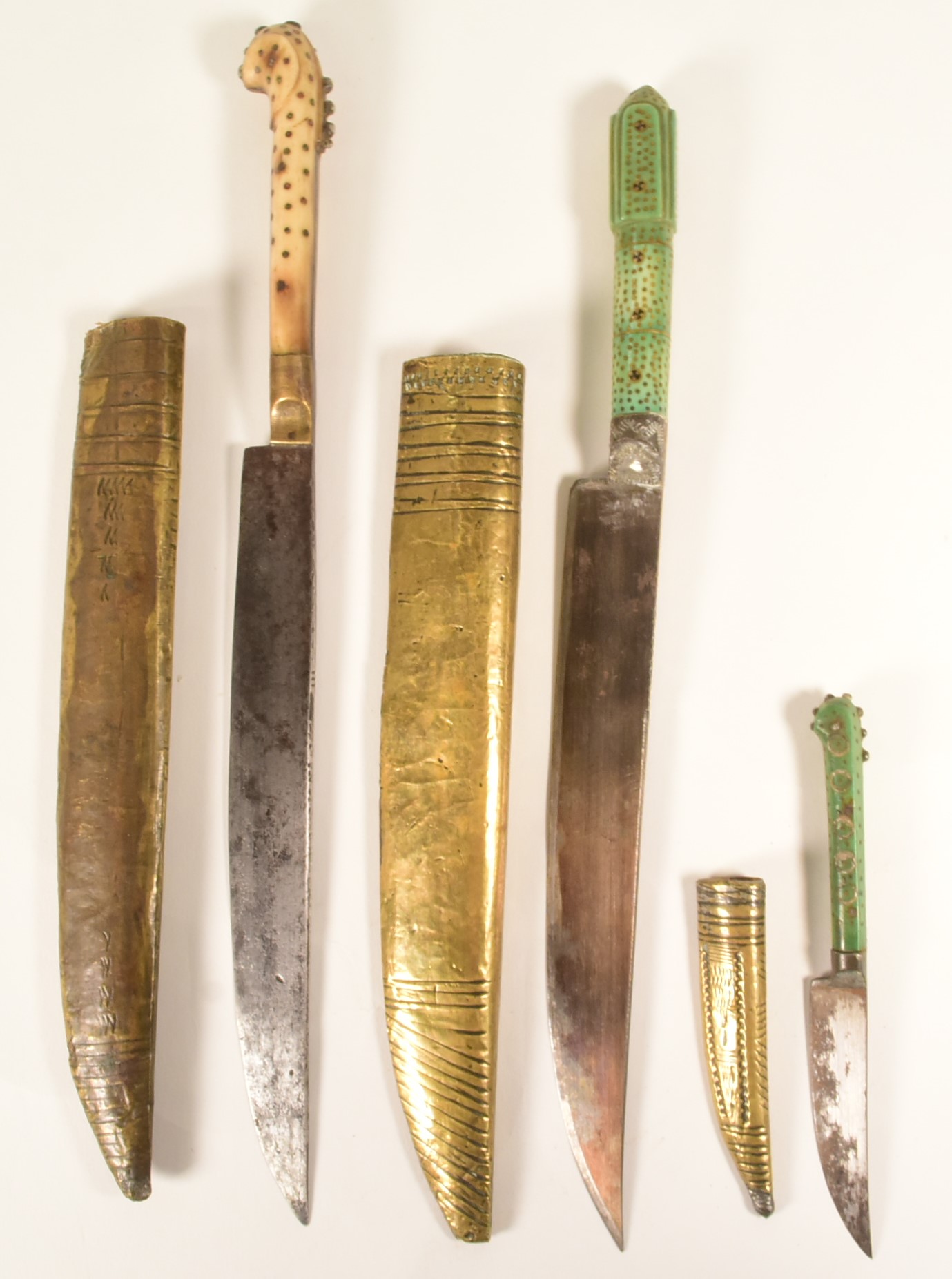 19TH CENTURY CAUCASIAN BONE HILTED DAGGERS - Image 8 of 9